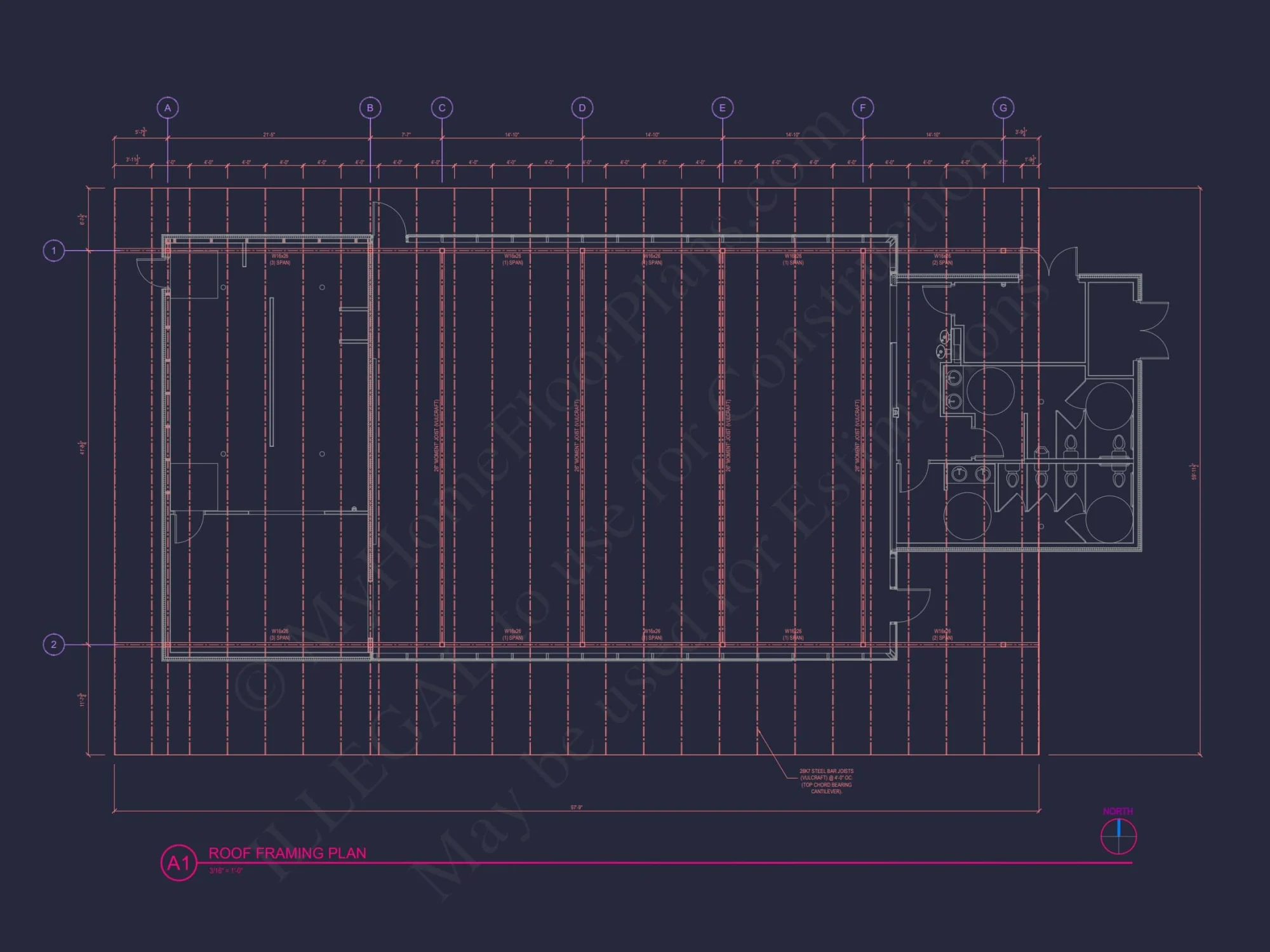 Modern Assembly Hall Floor Plan & CAD Architecture Design