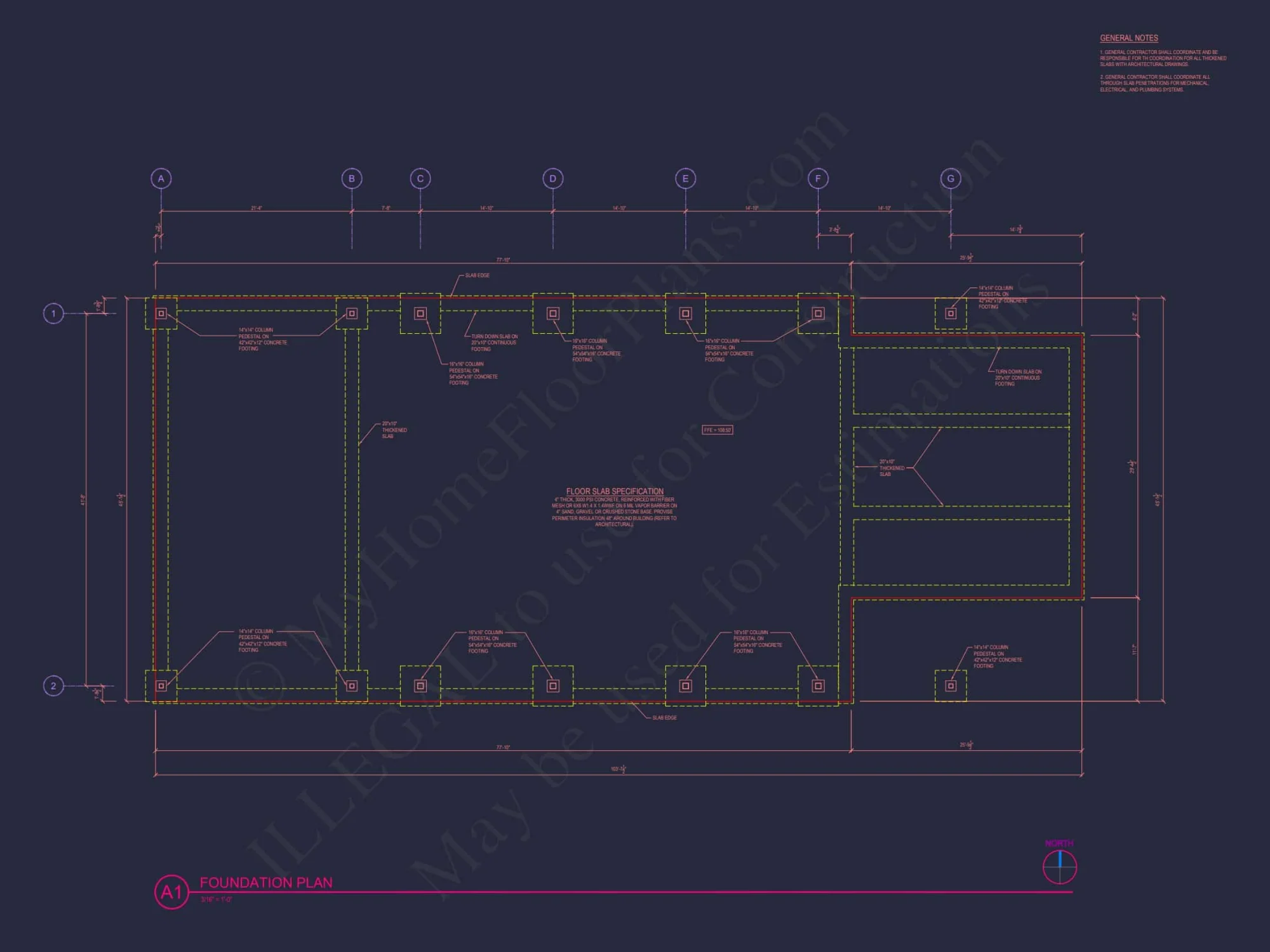 Modern Assembly Hall Floor Plan & CAD Architecture Design