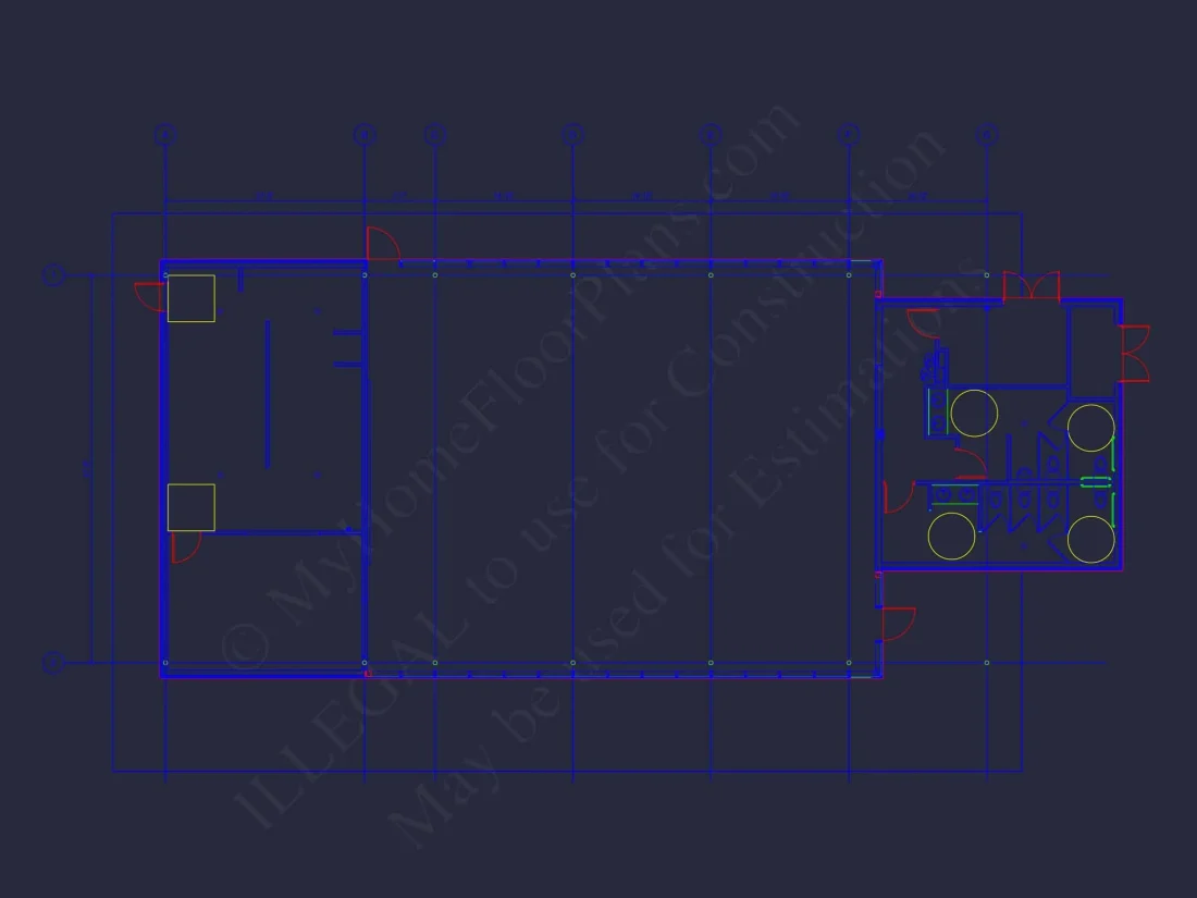 Modern Assembly Hall Floor Plan & CAD Architecture Design