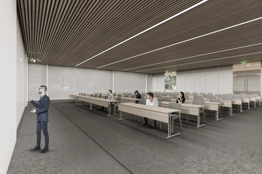 Modern Assembly Hall Floor Plan & CAD Architecture Design