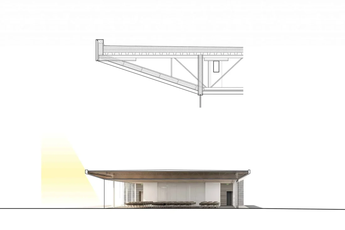 Modern Assembly Hall Floor Plan & CAD Architecture Design