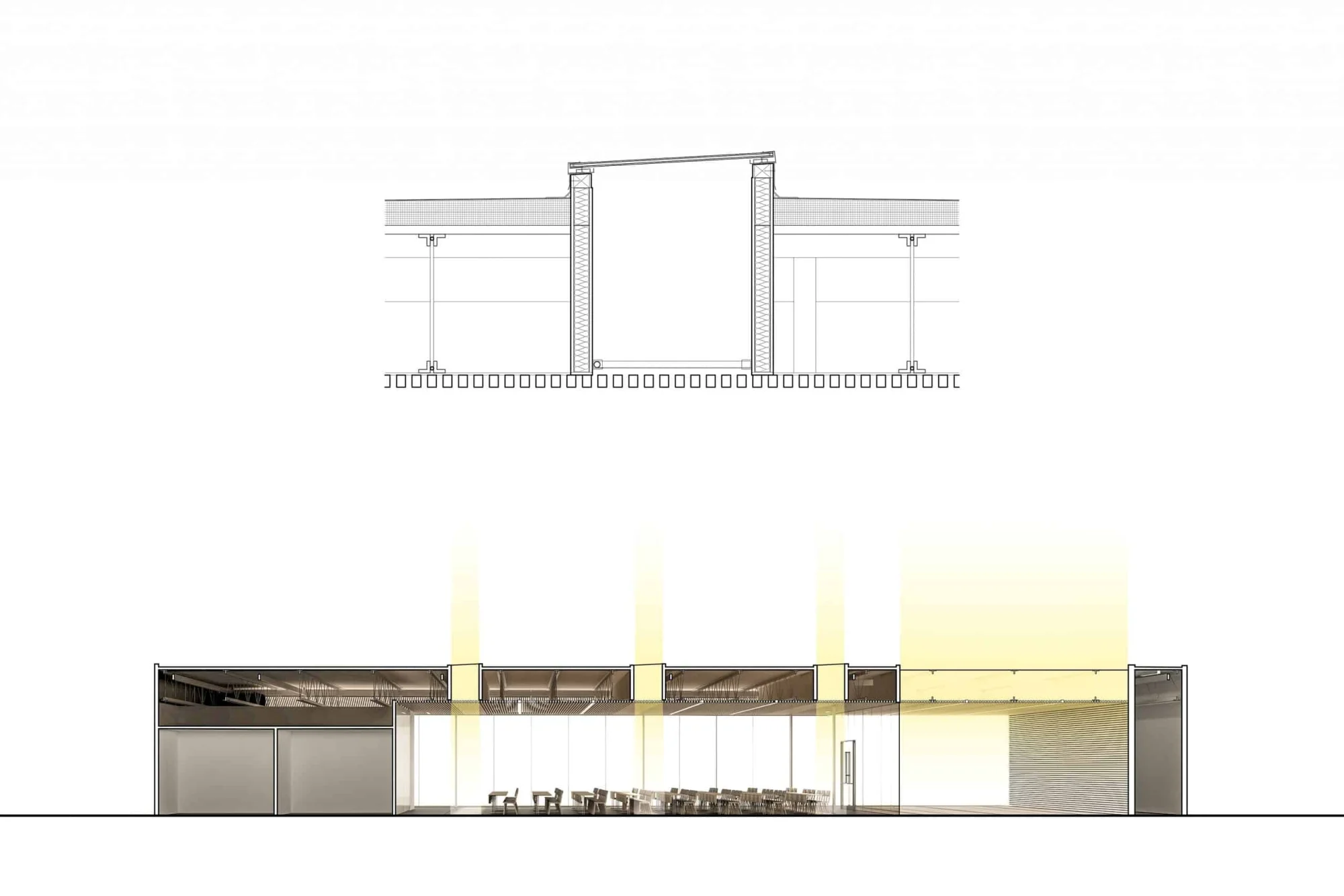 Modern Assembly Hall Floor Plan & CAD Architecture Design