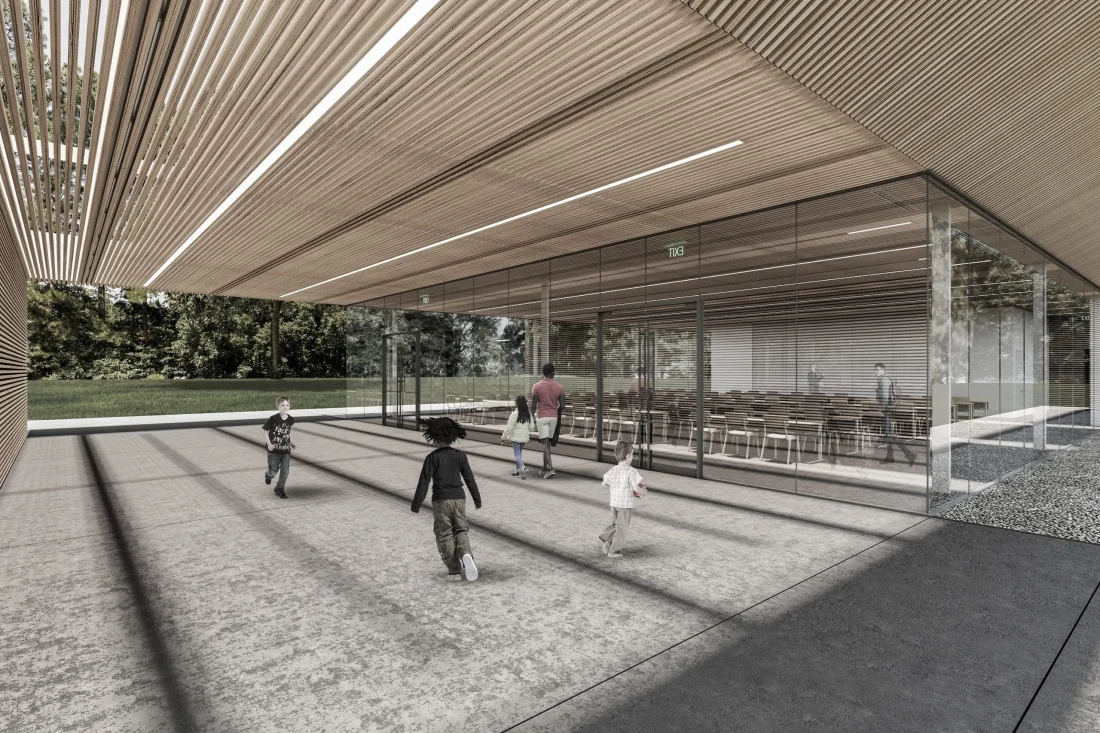 Modern Assembly Hall Floor Plan & CAD Architecture Design