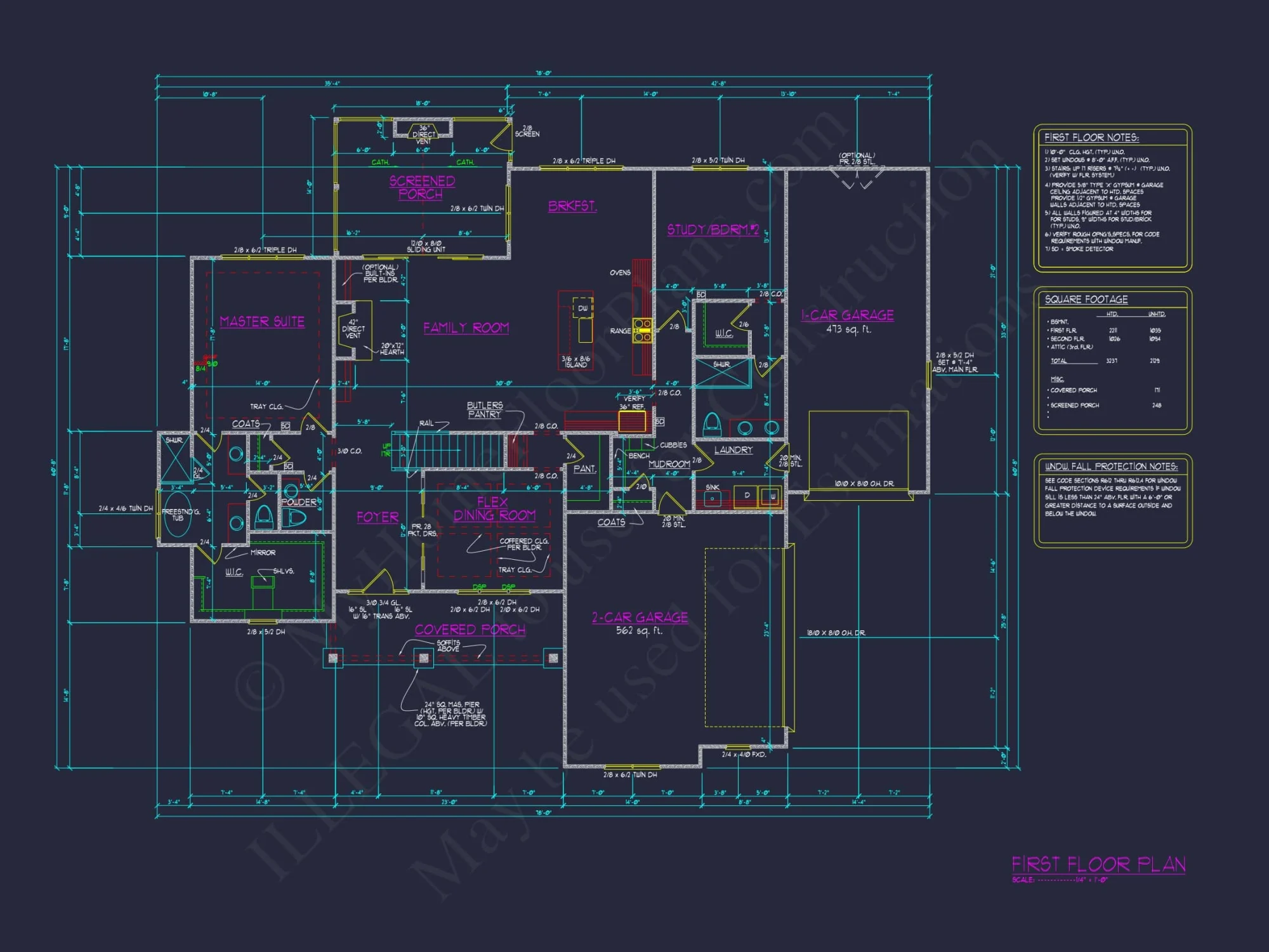 Versatile 1-Story House Plan with CAD Designs & Open Layout