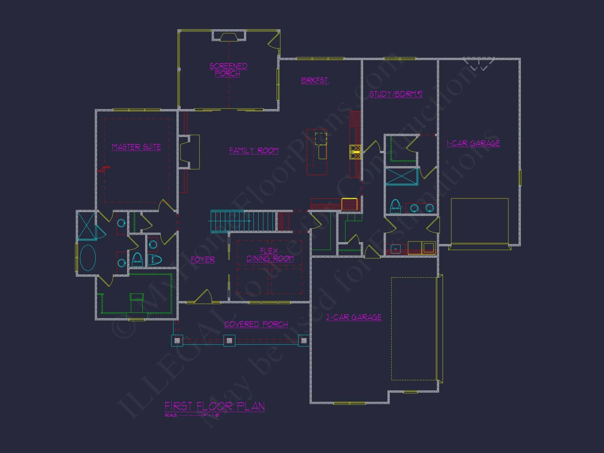 Versatile 1-Story House Plan with CAD Designs & Open Layout