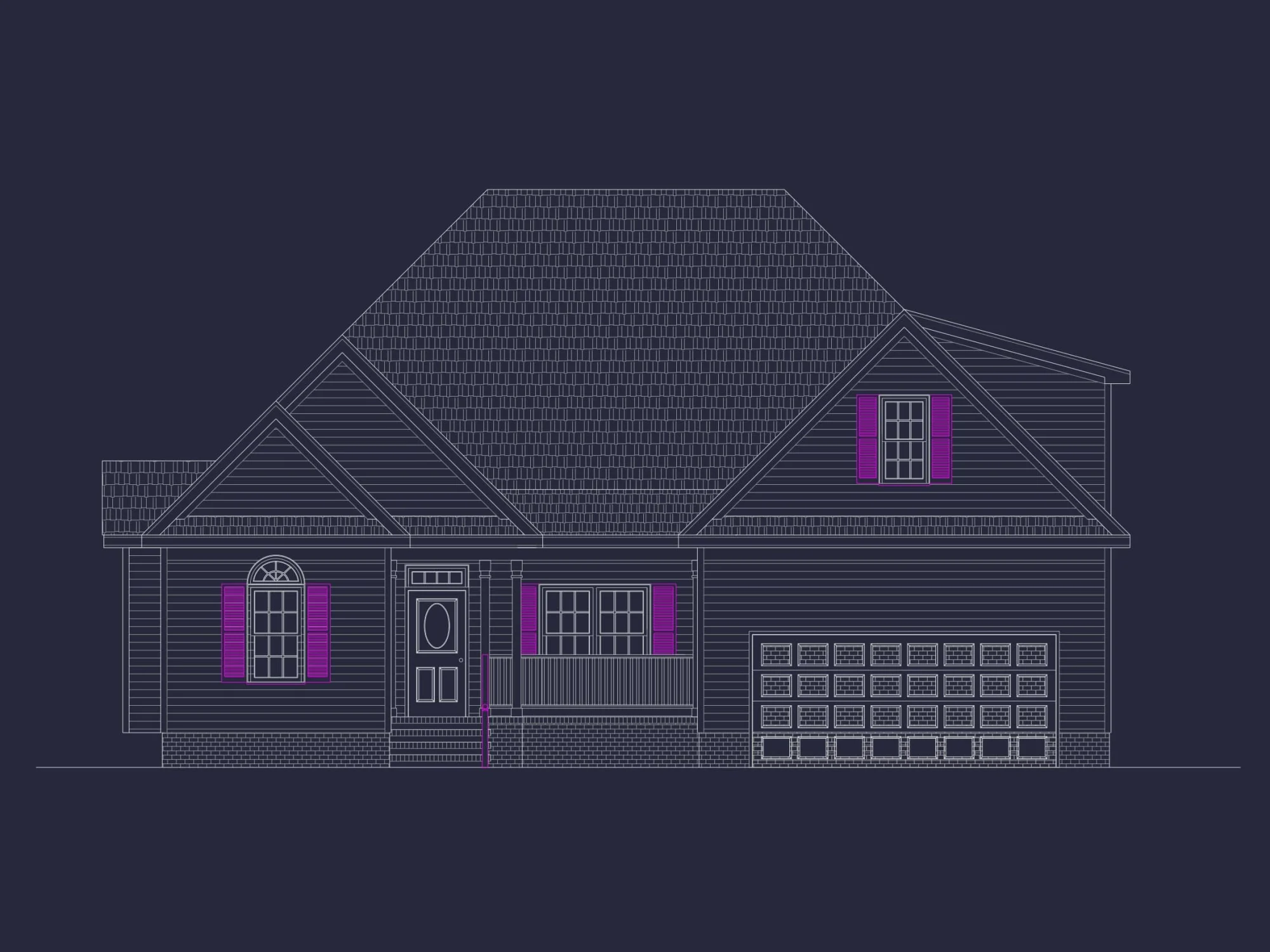 2-Story 3-Bed Traditional Craftsman House Plan with Screened Porch