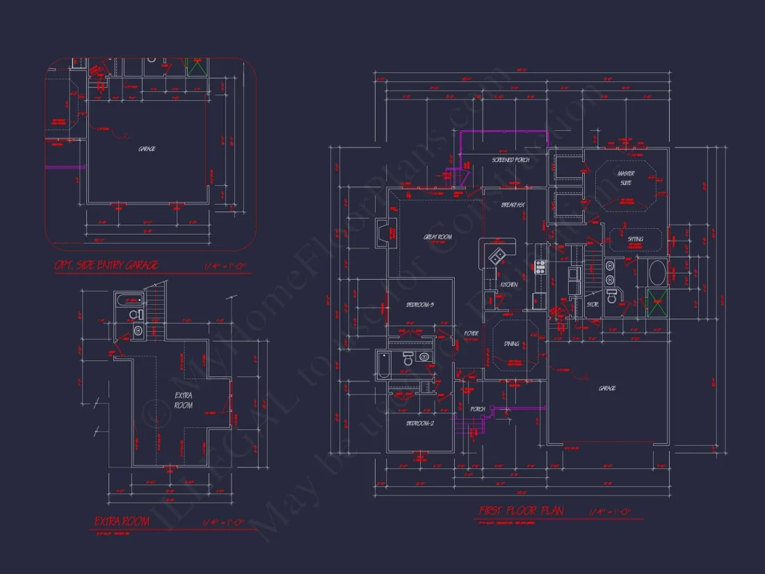 2-Story 3-Bed Traditional Craftsman House Plan with Screened Porch
