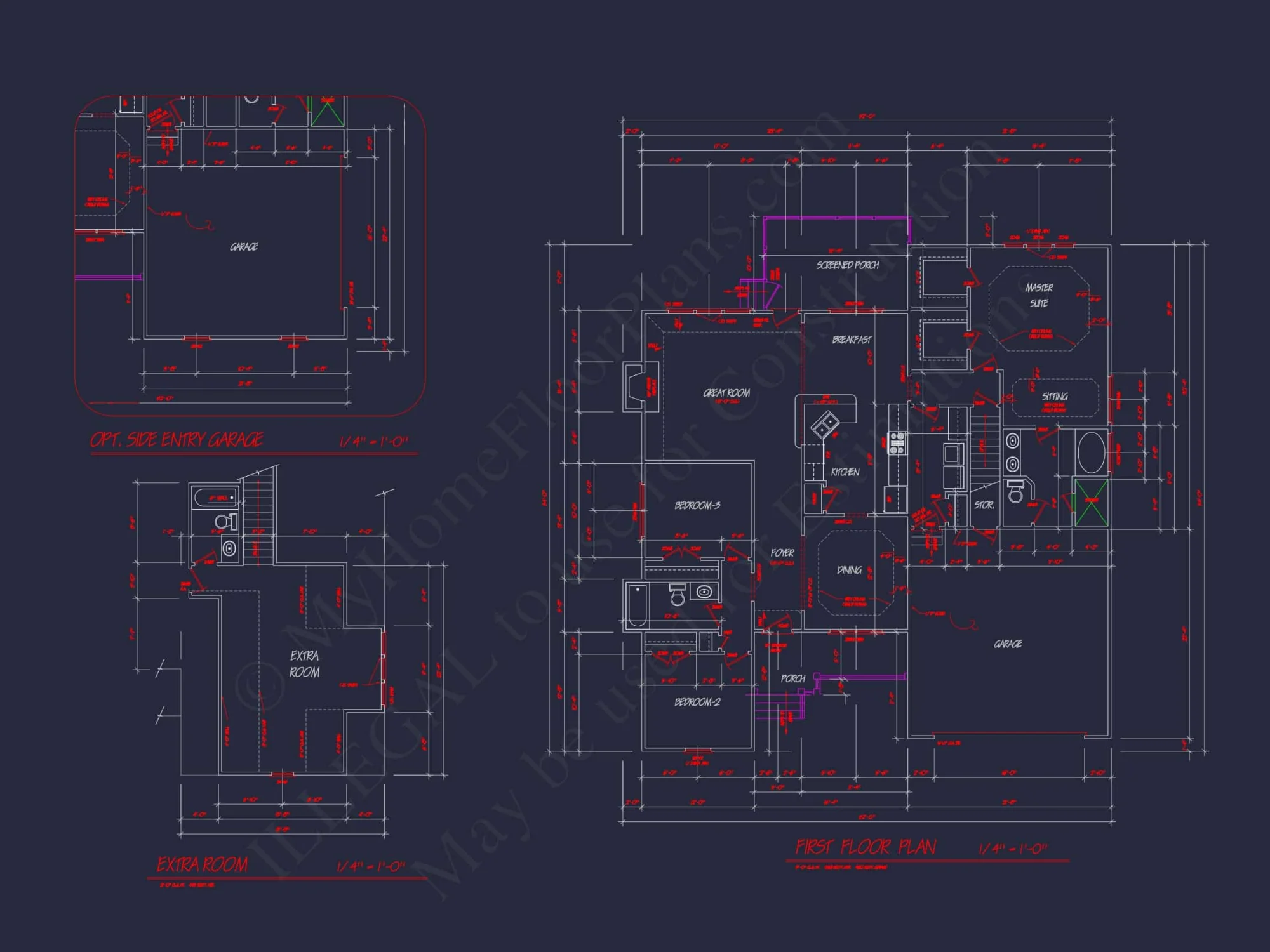 2-Story 3-Bed Traditional Craftsman House Plan with Screened Porch