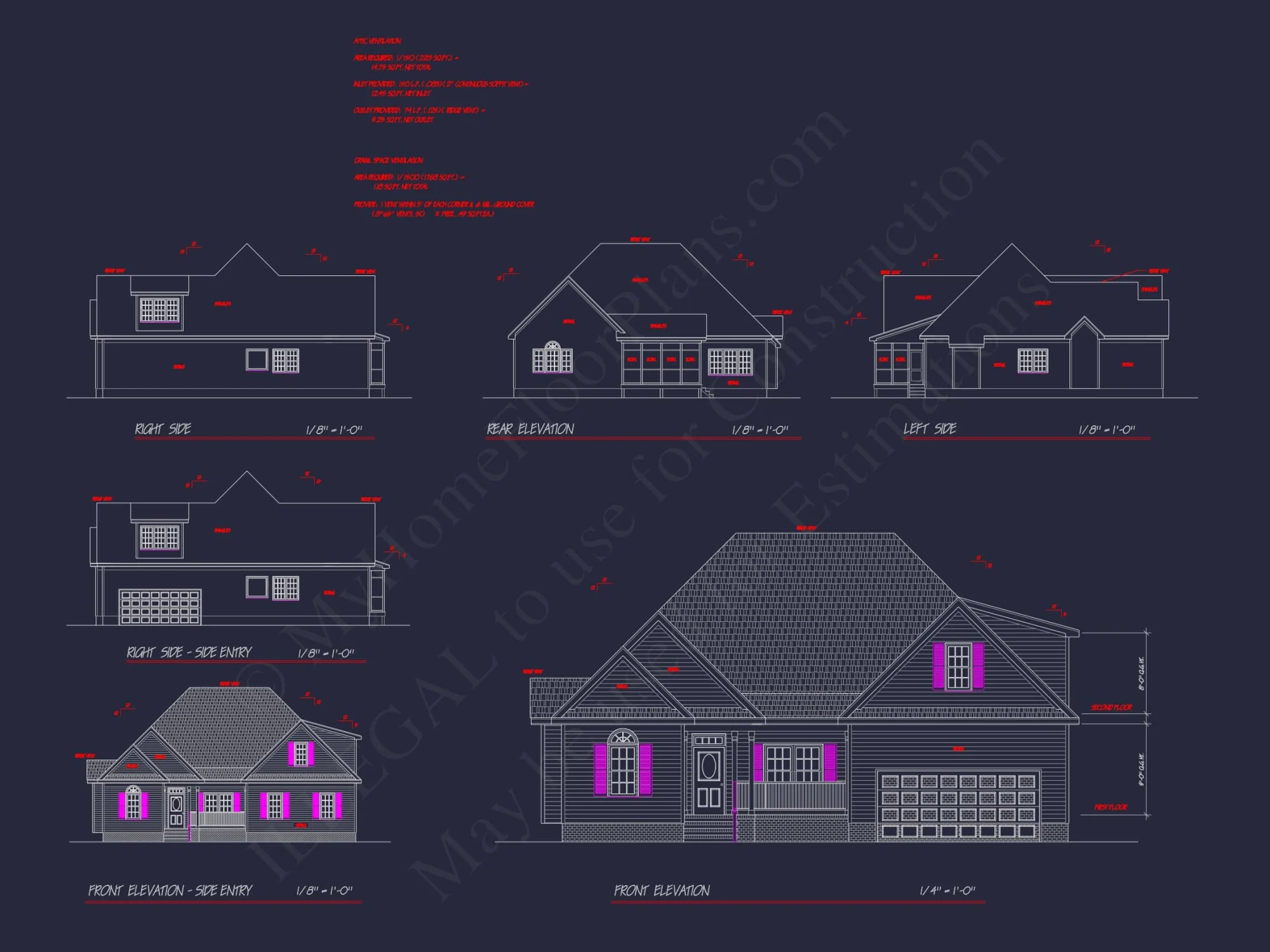 2-Story 3-Bed Traditional Craftsman House Plan with Screened Porch
