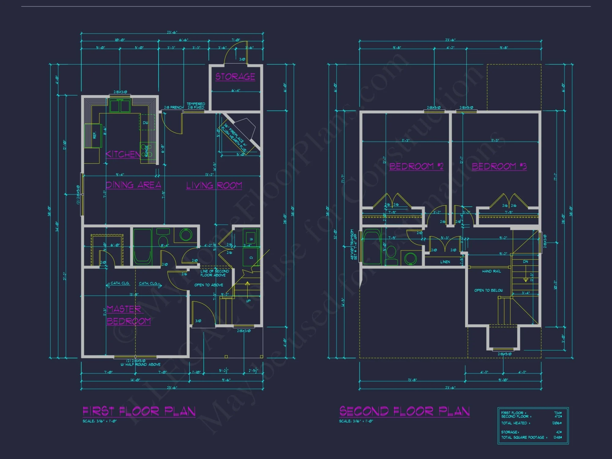 Charming Cottage Home Plan with Vaulted Ceilings and CAD Blueprints