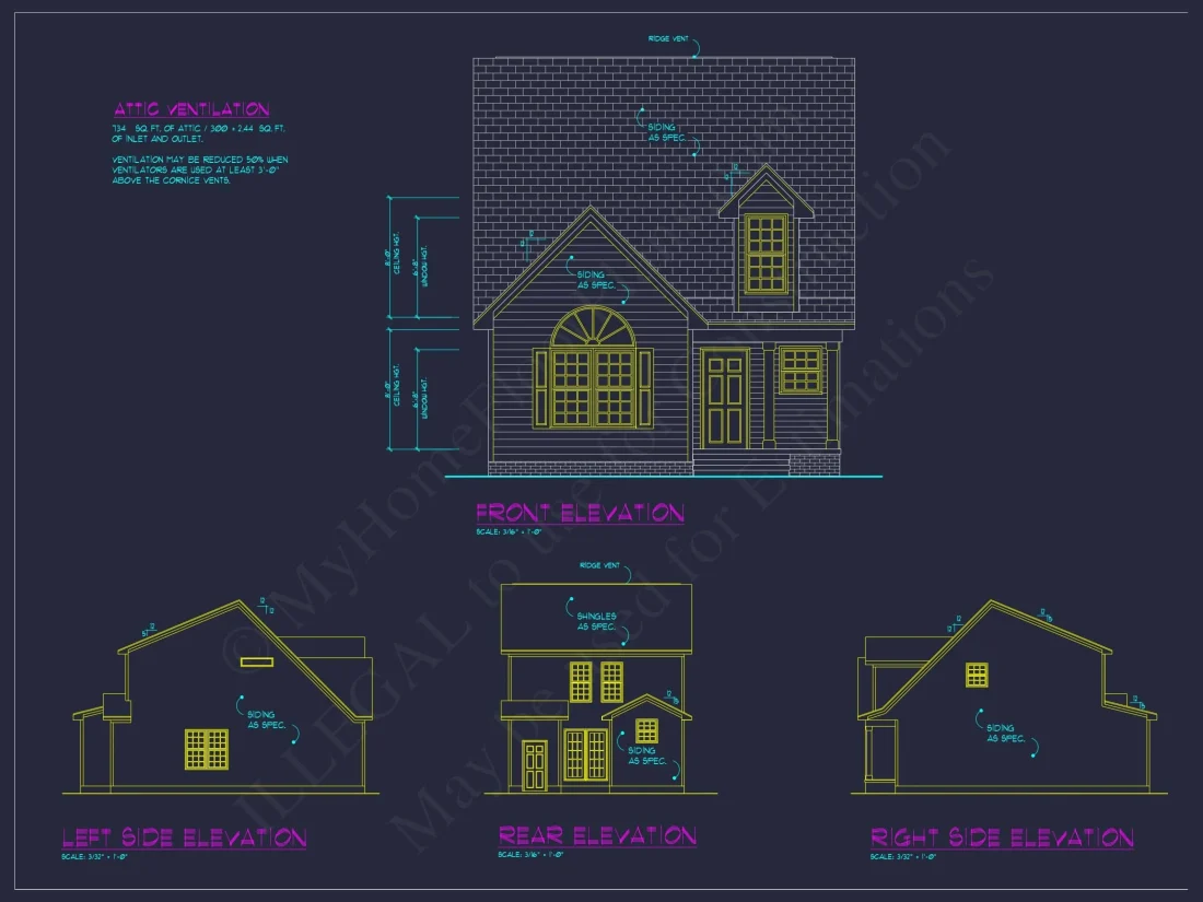 Charming Cottage Home Plan with Vaulted Ceilings and CAD Blueprints