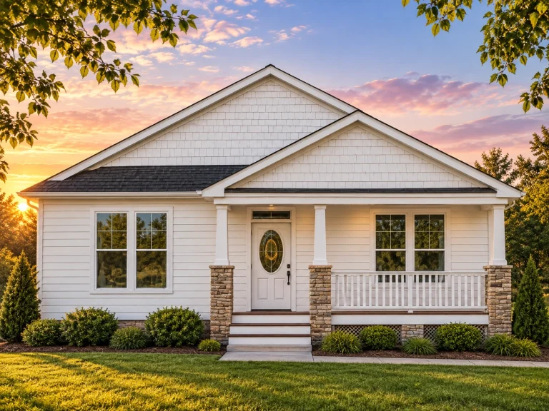Top Designer-Approved House Plans 11 Craftsman HoFront elevation of a Traditional Ranch Craftsman Cottage home featuring horizontal siding, shake gables, and stone column bases beneath a covered porchme Plan with CAD Designs & Modern Features