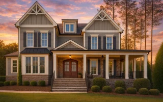 Plan  12-2629 - Iowa Plateau |  Southern Classical - 5-Bed, 0.5-Bath, 4,886 SF