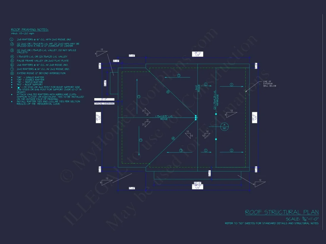 Modern 2-Story Garage with Living Space | Compact House Plan with CAD Blueprints
