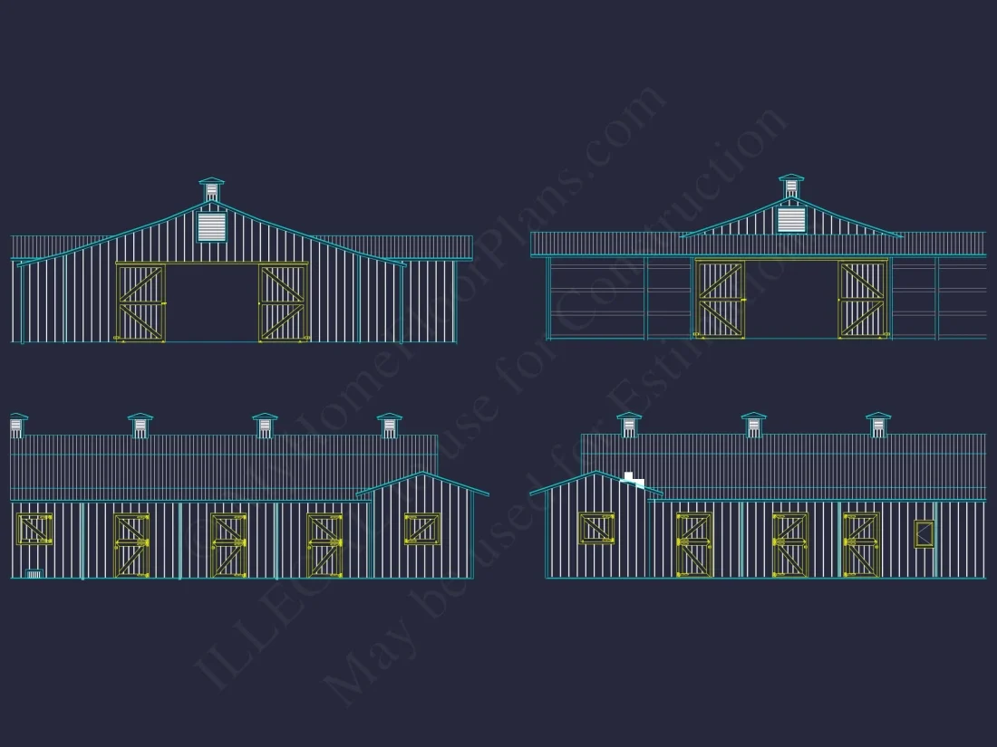 Functional Horse Stable Plan with Spacious Layout and Utility