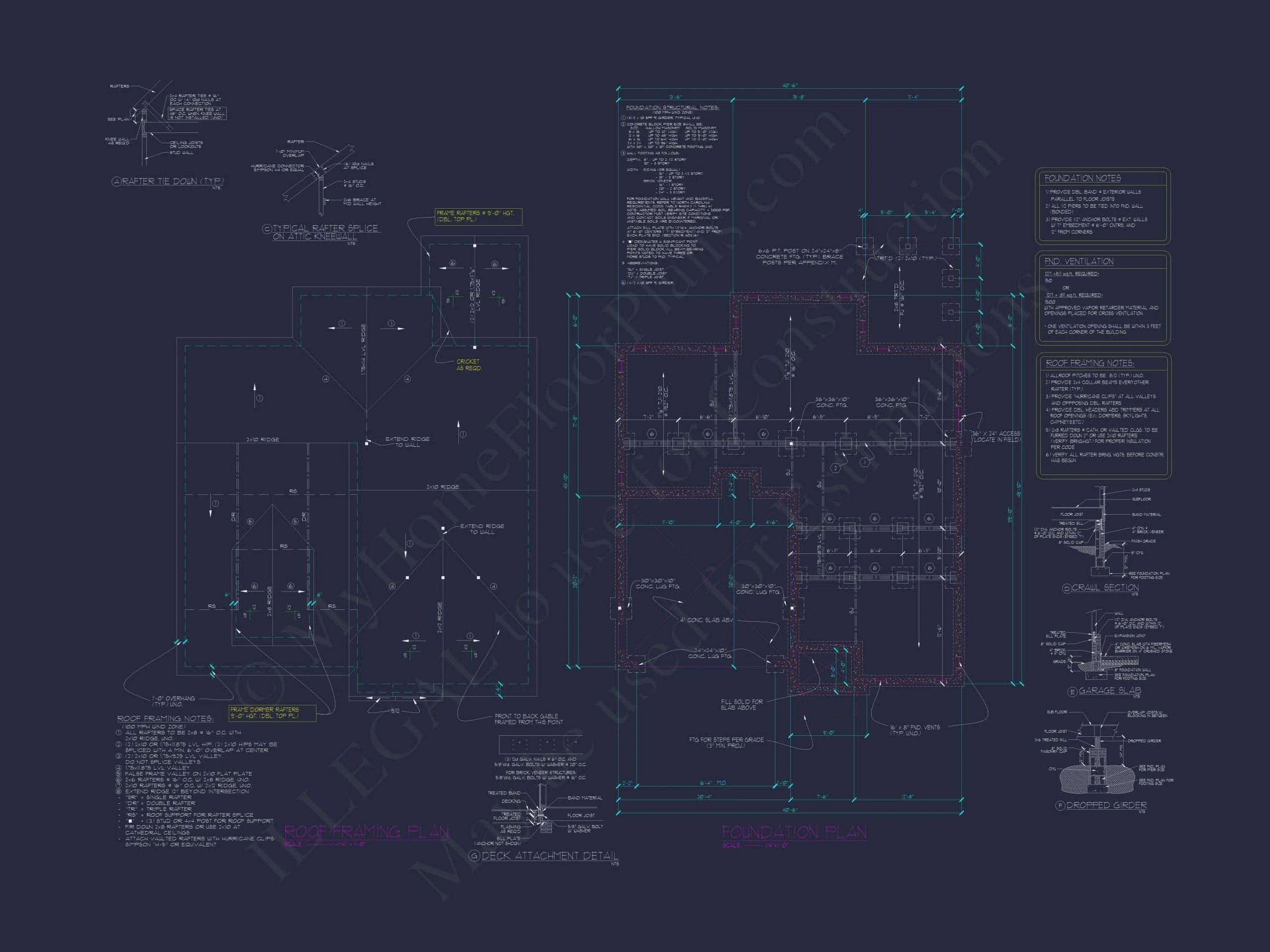 10-1432 HOUSE PLAN - Elegant Colonial Revival House Blueprint with CAD Floor Plan 6 Elegant Colonial Revival Home Plan with 2,744 Sq Ft and Open Layout