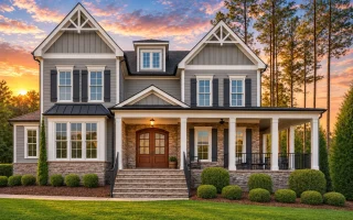 Plan  12-2629 - Iowa Plateau |  Southern Classical - 5-Bed, 0.5-Bath, 4,886 SF
