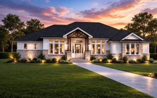Plan  16-1650 - Kansas Ridge |  Traditional Ranch - 4-Bed, 4.5-Bath, 4,865 SF