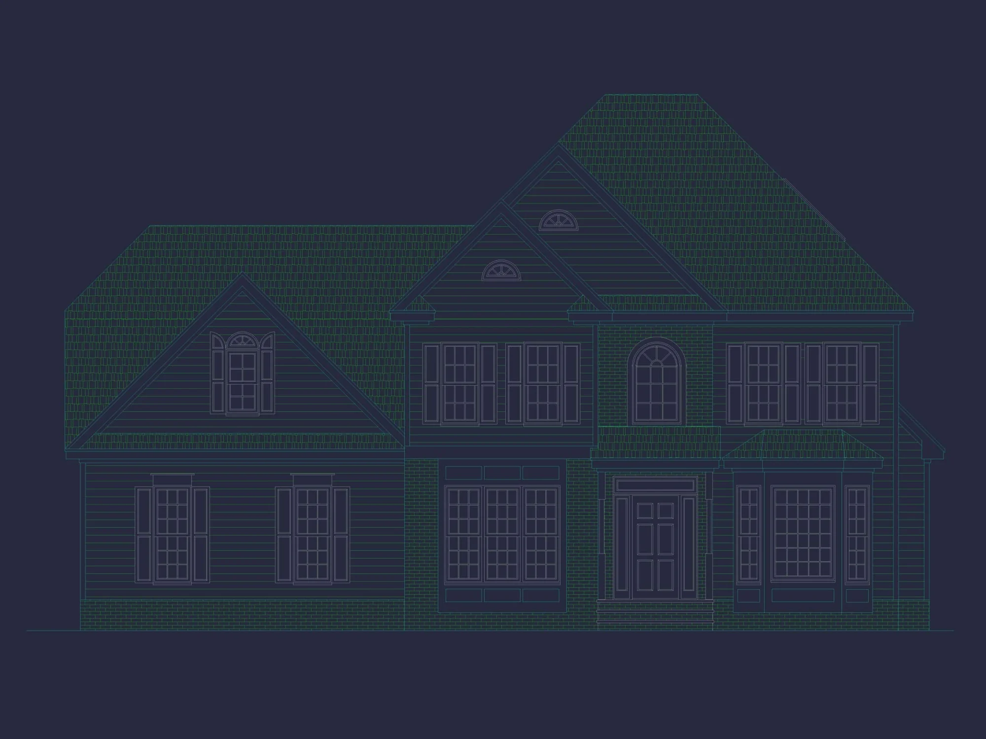 Stunning 3-Floor House Plan with Colonial Revival Architecture