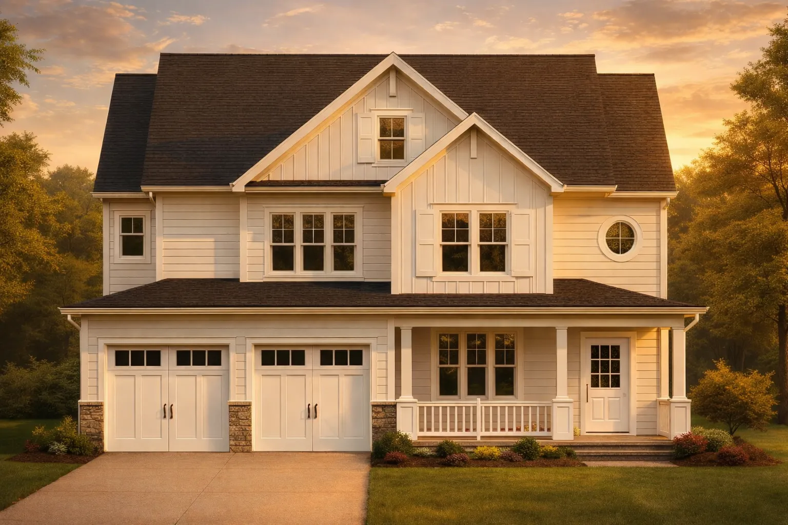 Modern Farmhouse Colonial Revival 25 Story 4 Bed 2315 Sq Ft