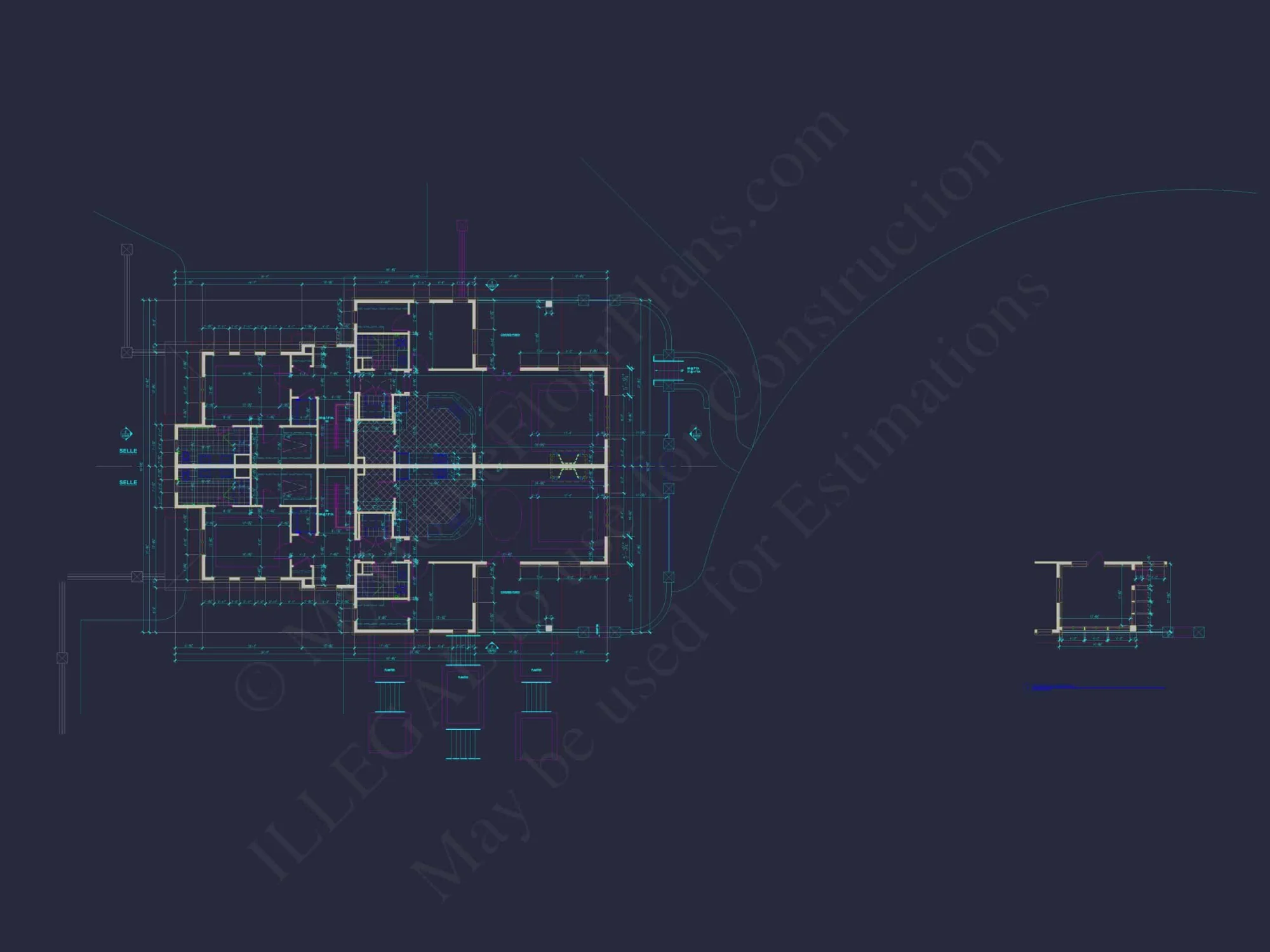 Modern Duplex Home Plan with Open Floor Plan & Detailed CAD Designs