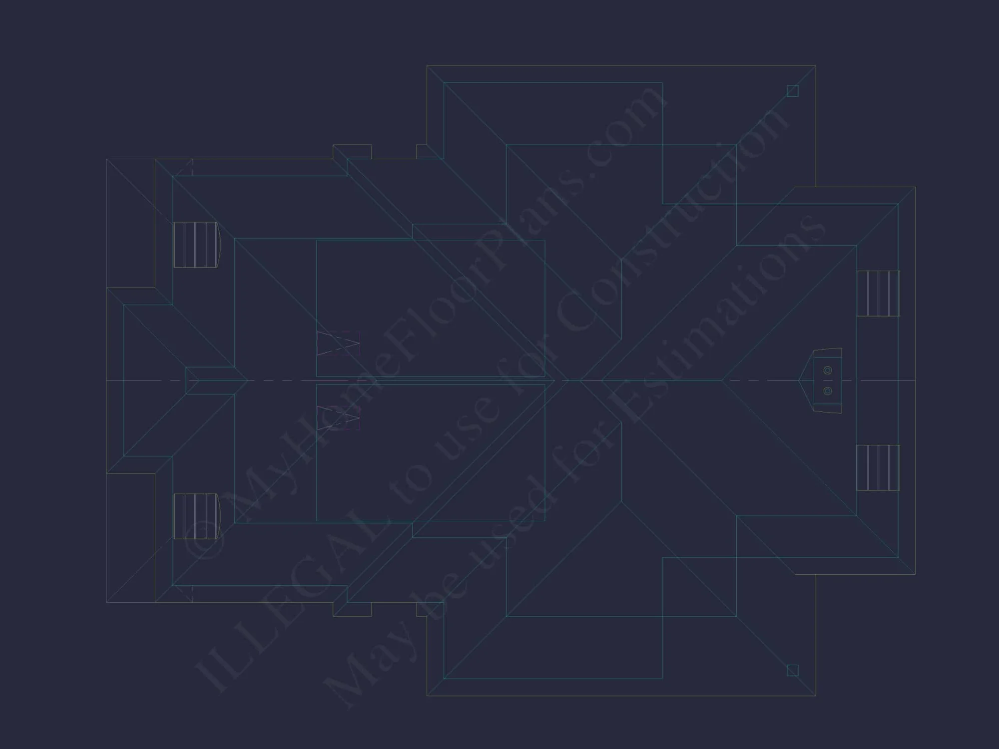 Modern Duplex Home Plan with Open Floor Plan & Detailed CAD Designs
