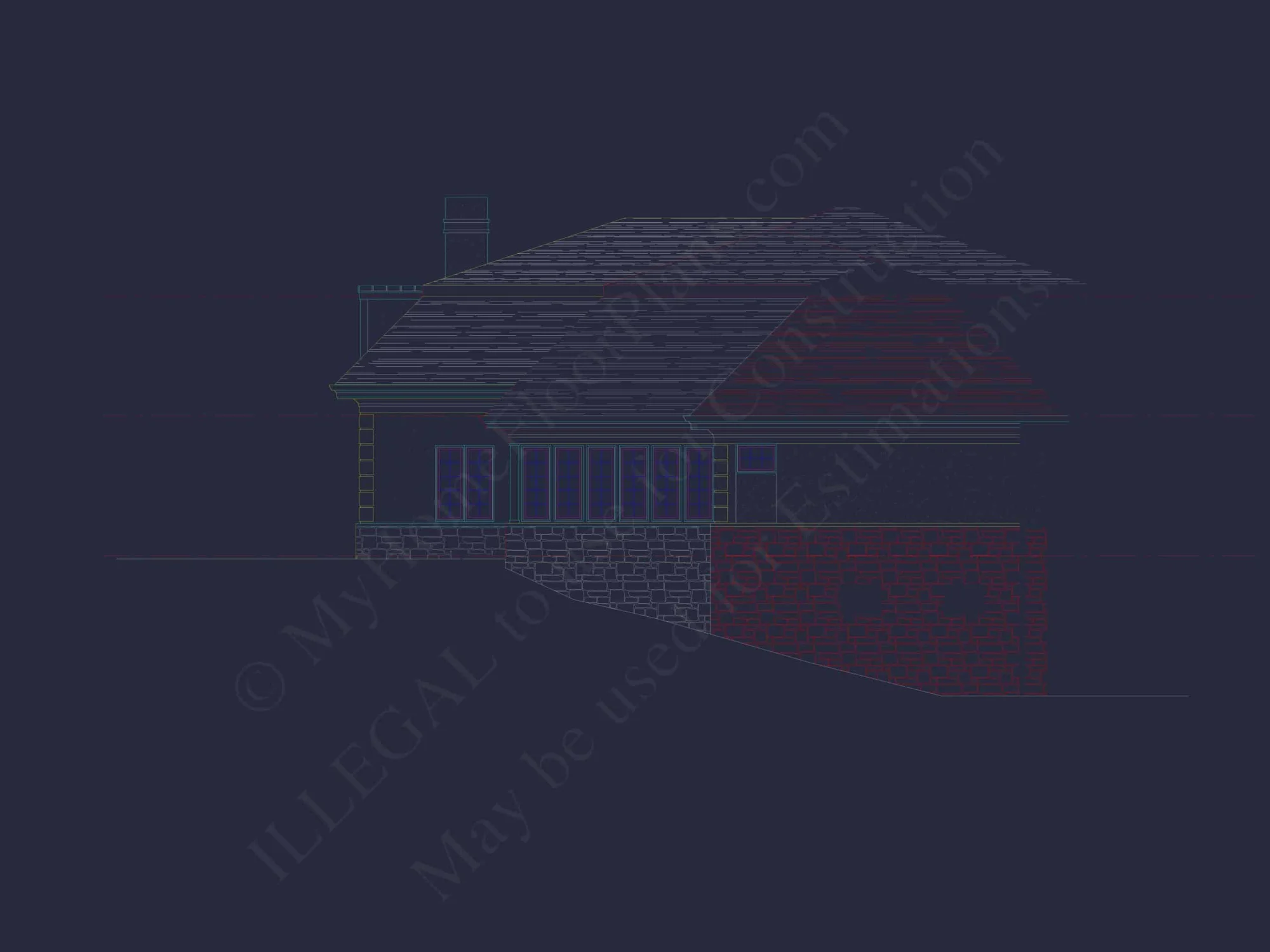 Modern Duplex Home Plan with Open Floor Plan & Detailed CAD Designs