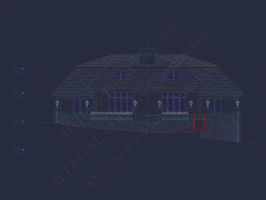 Modern Duplex Home Plan with Open Floor Plan & Detailed CAD Designs