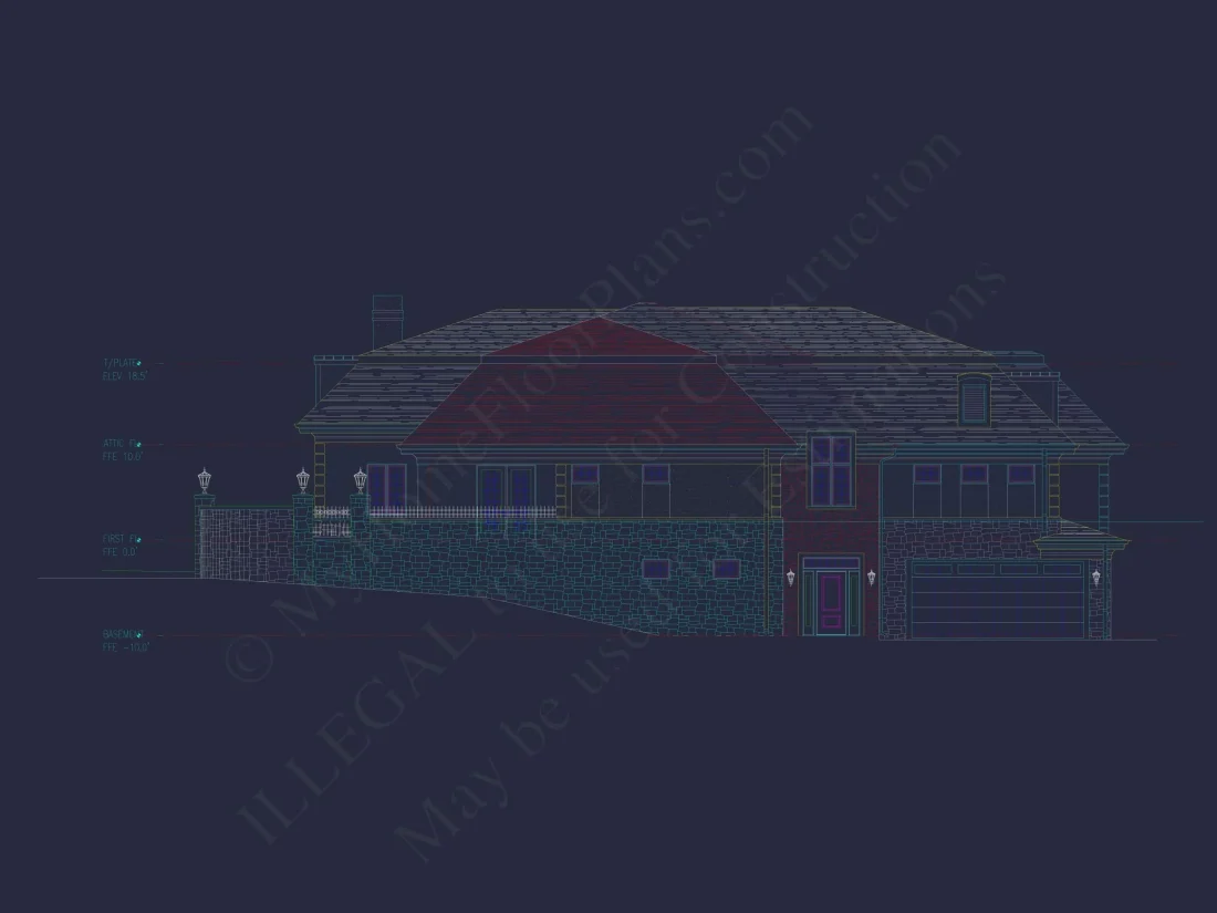 Modern Duplex Home Plan with Open Floor Plan & Detailed CAD Designs