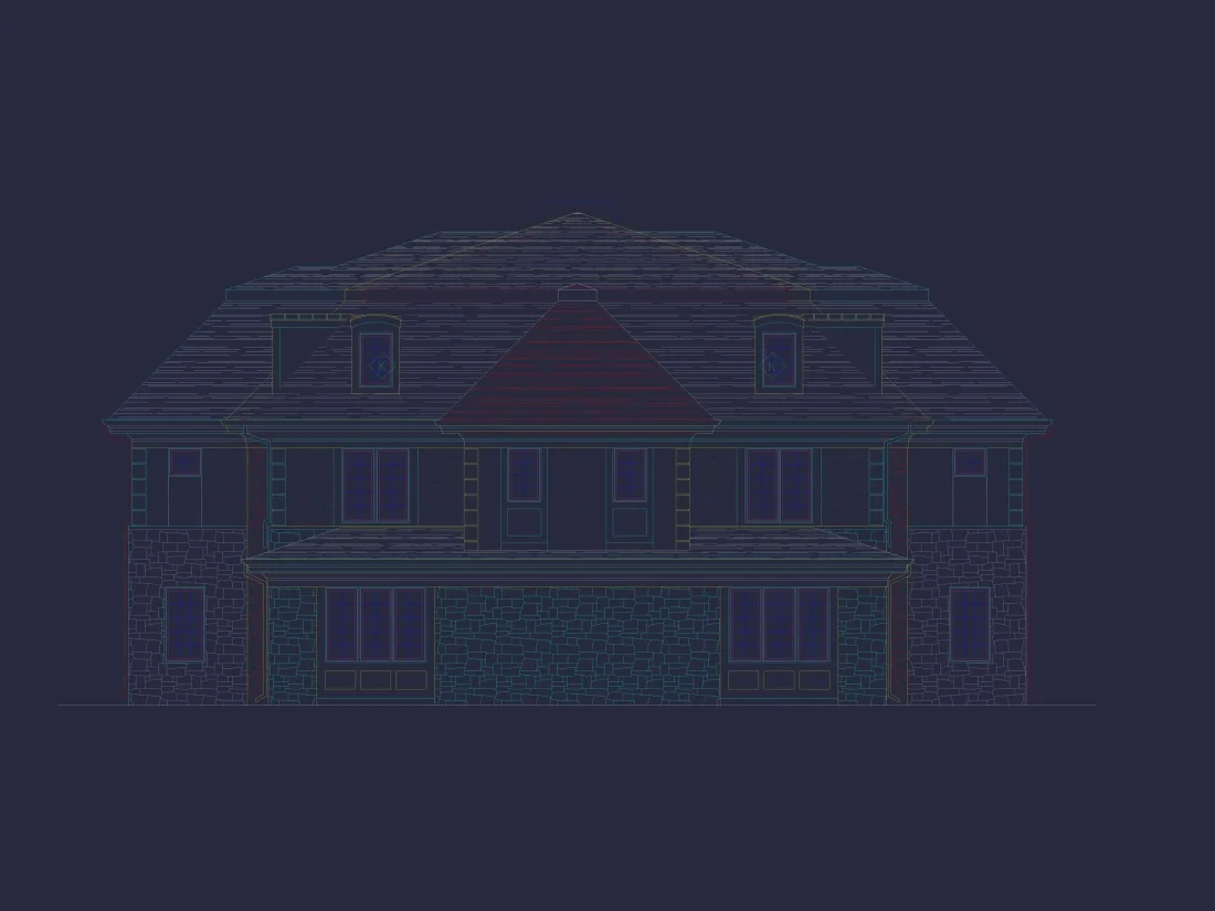 Modern Duplex Home Plan with Open Floor Plan & Detailed CAD Designs