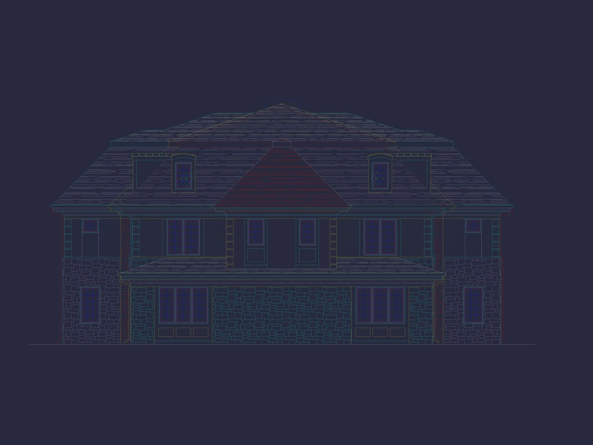 Modern Duplex Home Plan with Open Floor Plan & Detailed CAD Designs