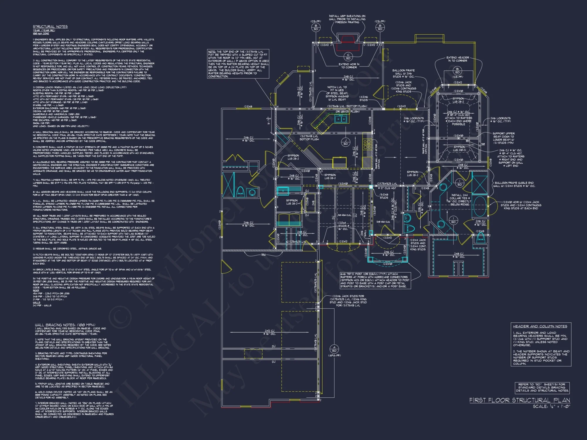 Elegant Home Blueprint with Floor Plan | CAD Architecture Designs