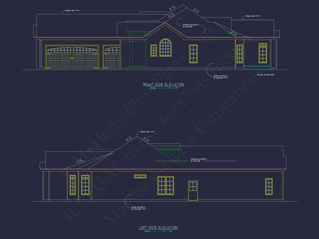 Elegant Home Blueprint with Floor Plan | CAD Architecture Designs