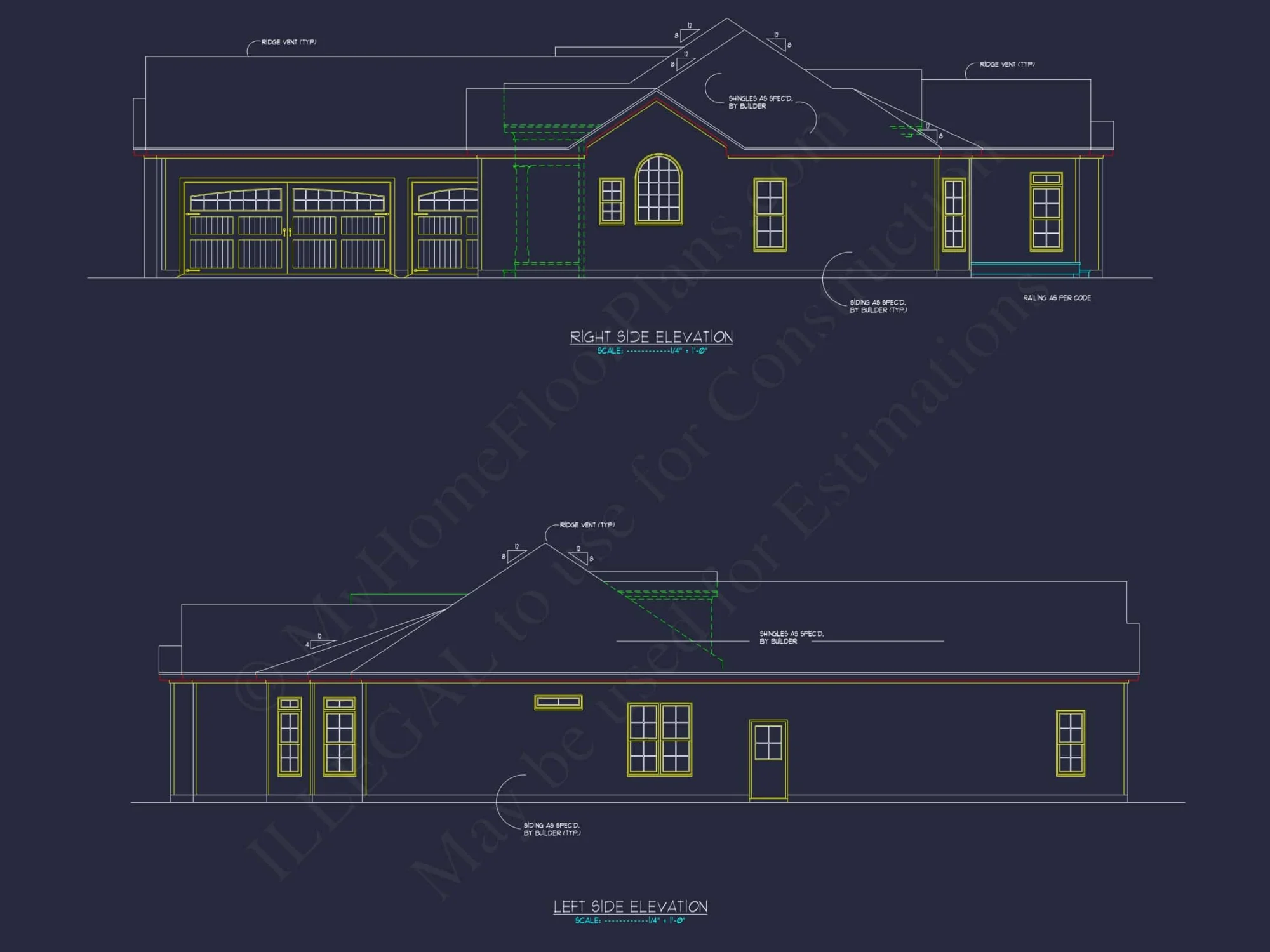 Elegant Home Blueprint with Floor Plan | CAD Architecture Designs