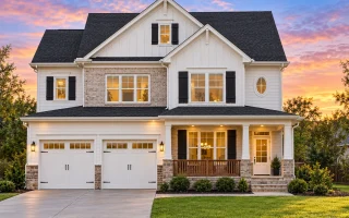 Plan  9-1853 - California Redwoods |  Modern Farmhouse Colonial Revival - 4-Bed, 2,315 SF
