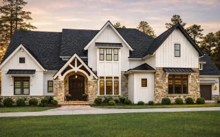 Plan  16-1581 - Iowa River | Modern  Farmhouse - 4-Bed, 3.5-Bath, 4,403 SF