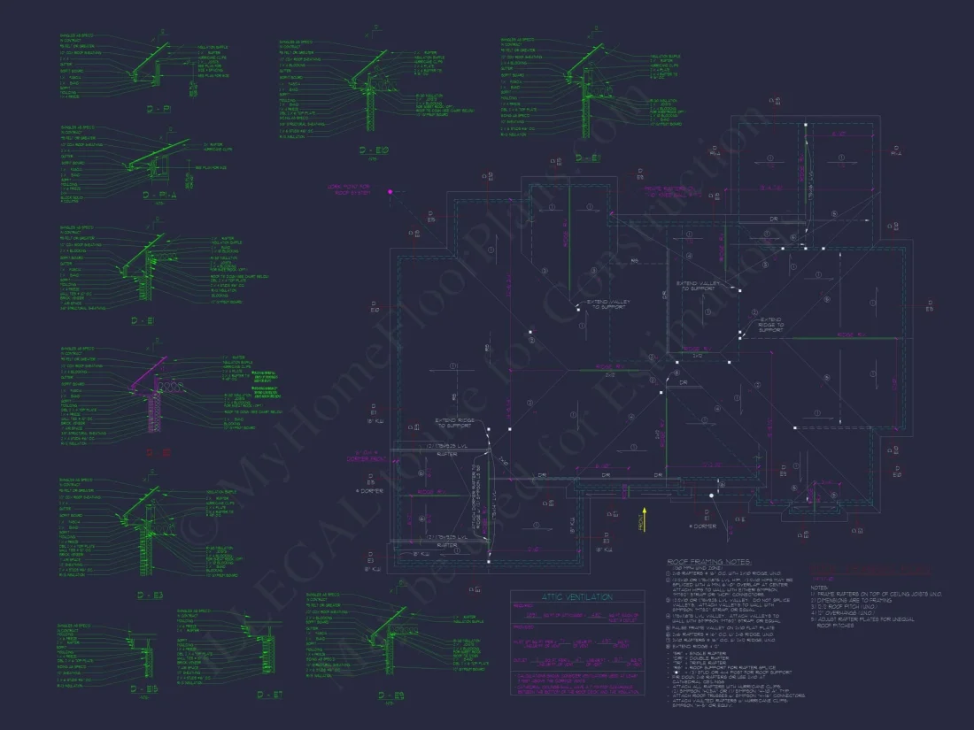 Spacious Home Plan with 2 Stories, 3 Bedrooms & CAD Designs