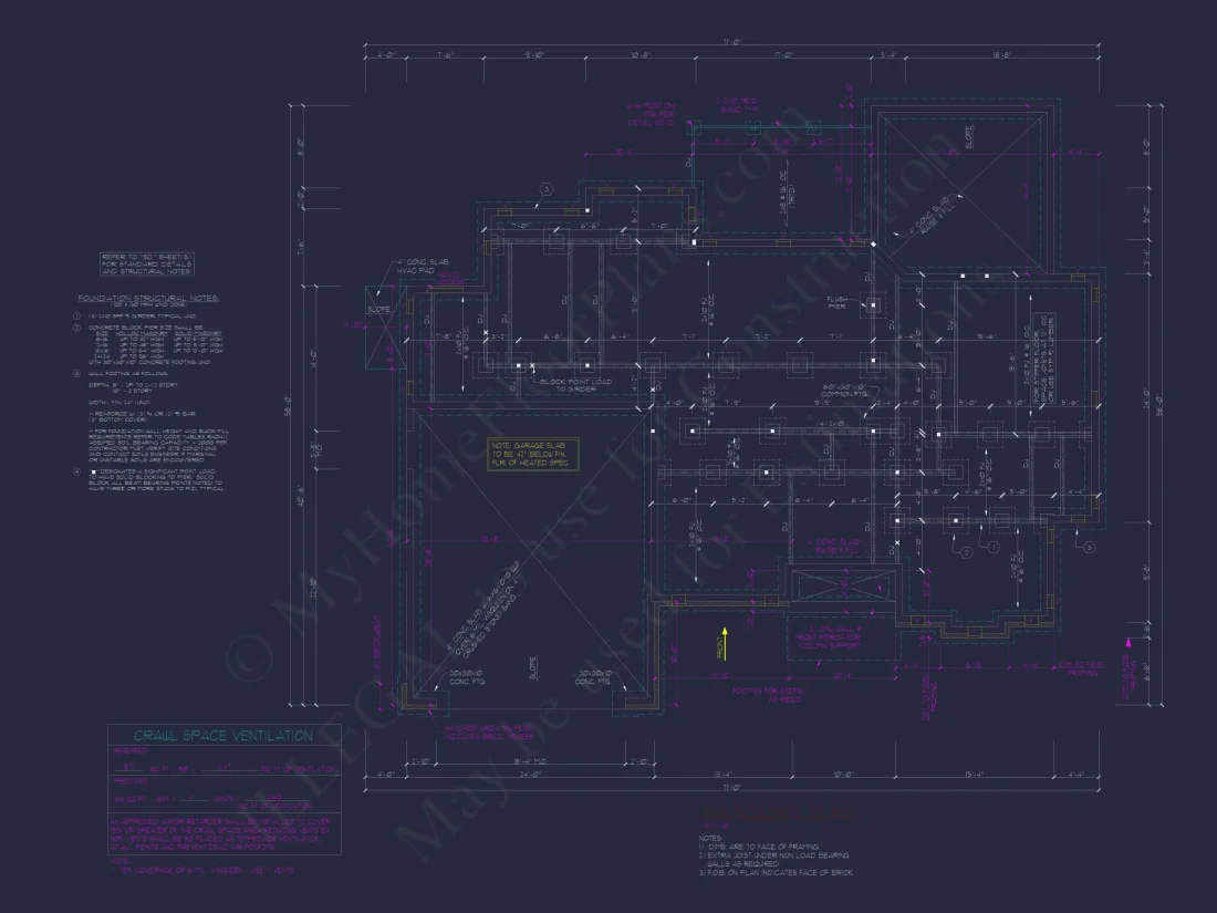 Spacious Home Plan with 2 Stories, 3 Bedrooms & CAD Designs