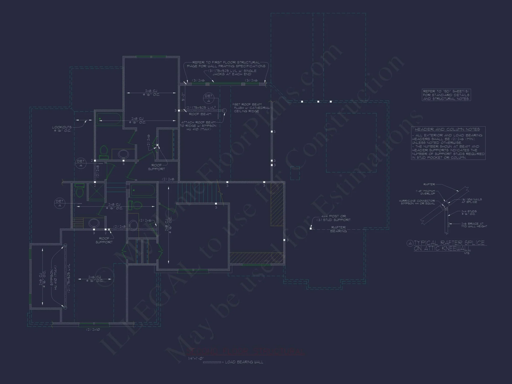 Spacious Home Plan with 2 Stories, 3 Bedrooms & CAD Designs