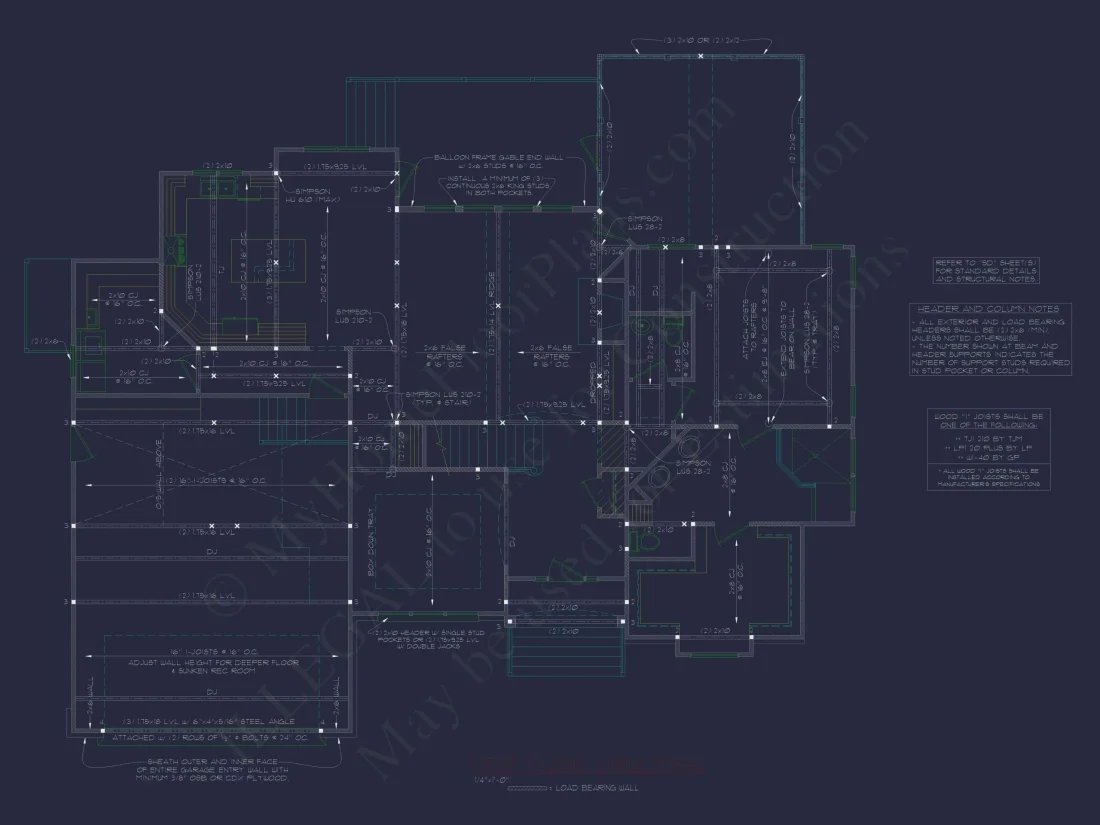 Spacious Home Plan with 2 Stories, 3 Bedrooms & CAD Designs