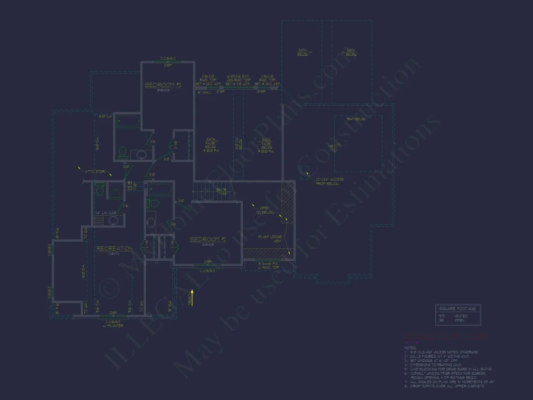 Spacious Home Plan with 2 Stories, 3 Bedrooms & CAD Designs