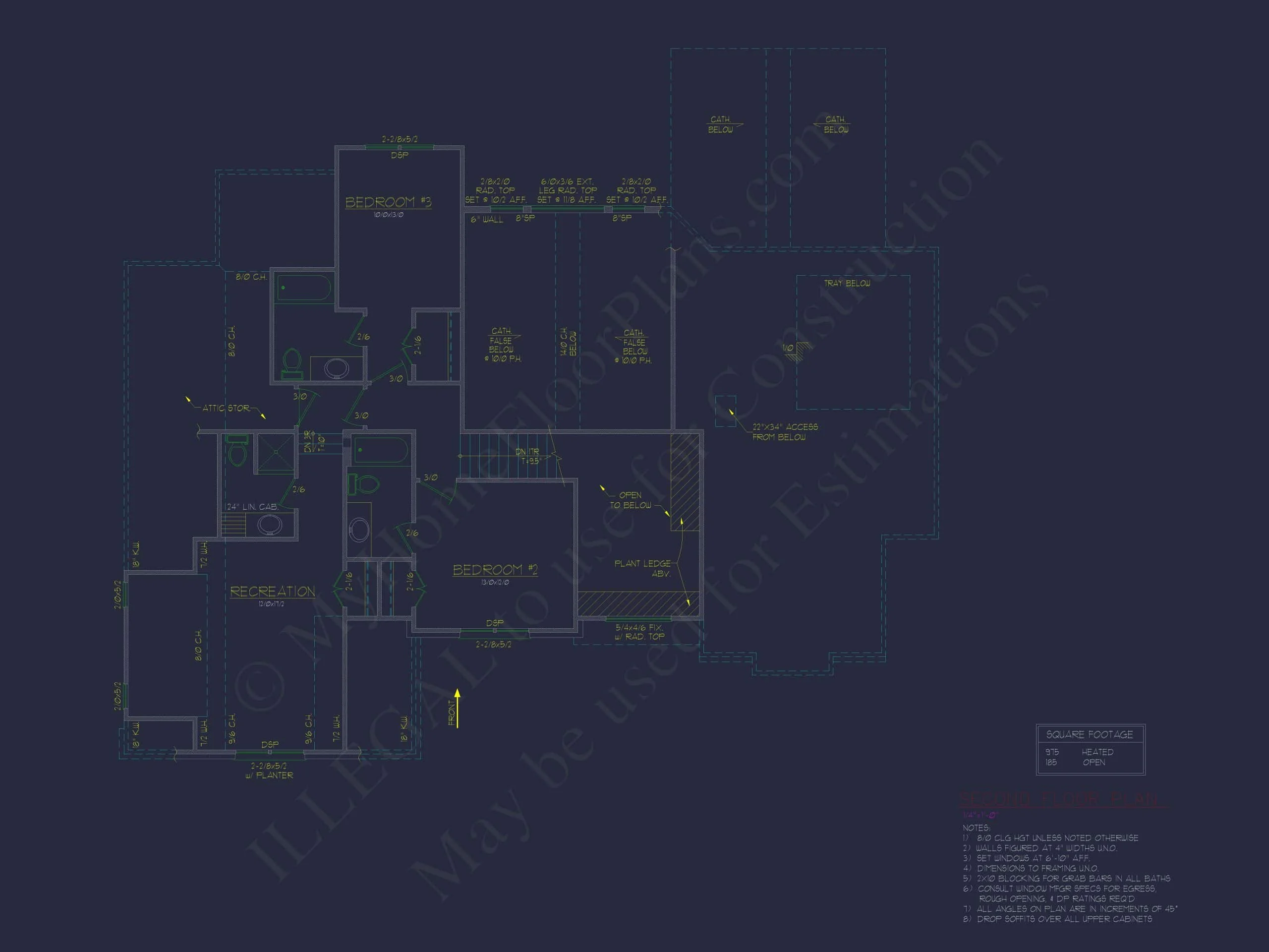 9-1276 HOUSE PLAN - Spacious House Plan with 2 Stories, 3 Bedrooms & CAD Designs 9 Spacious Home Plan with 2 Stories, 3 Bedrooms & CAD Designs