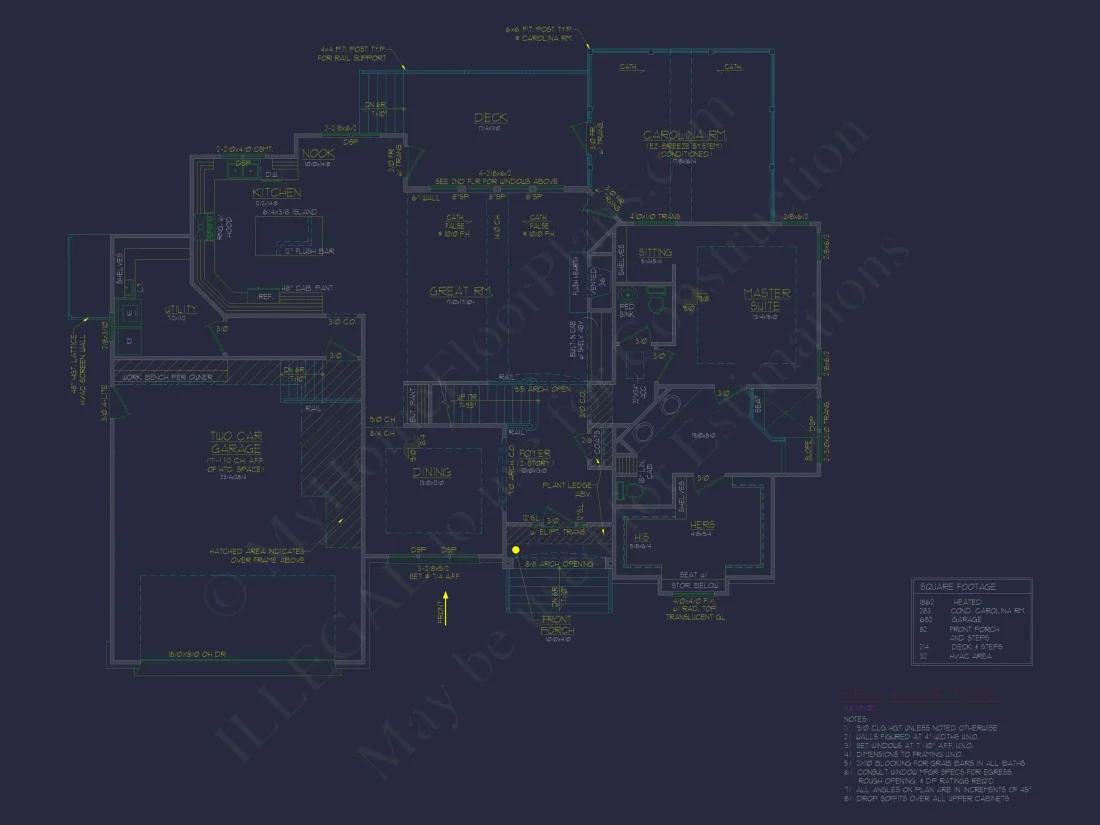 Spacious Home Plan with 2 Stories, 3 Bedrooms & CAD Designs