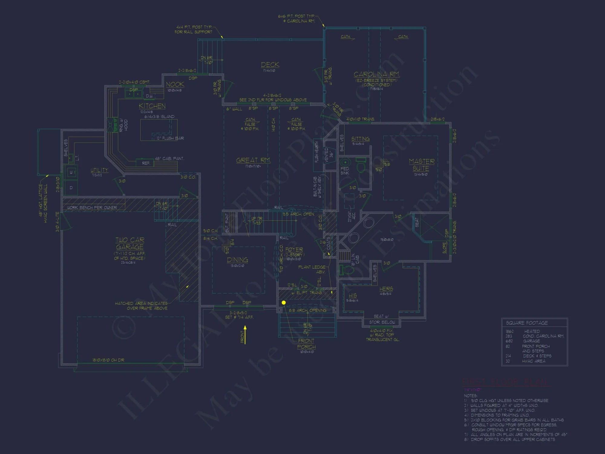 Spacious Home Plan with 2 Stories, 3 Bedrooms & CAD Designs