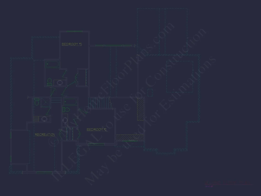 Spacious Home Plan with 2 Stories, 3 Bedrooms & CAD Designs