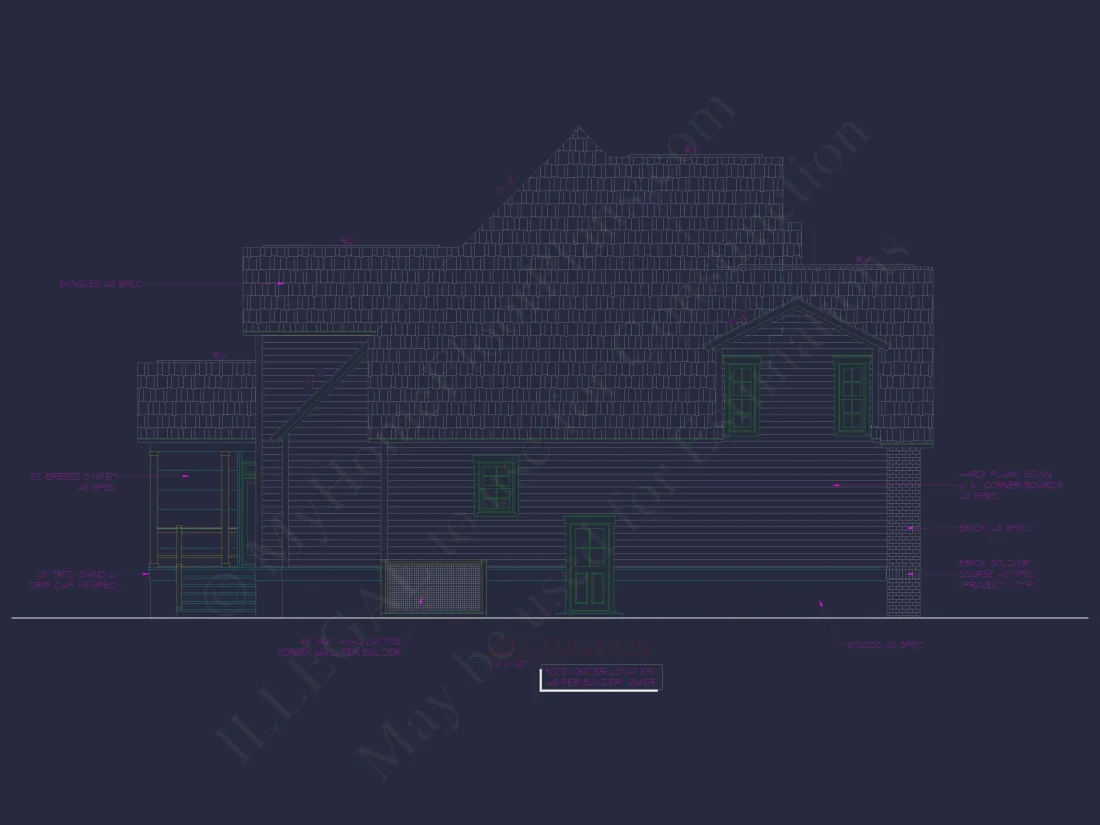 Spacious Home Plan with 2 Stories, 3 Bedrooms & CAD Designs