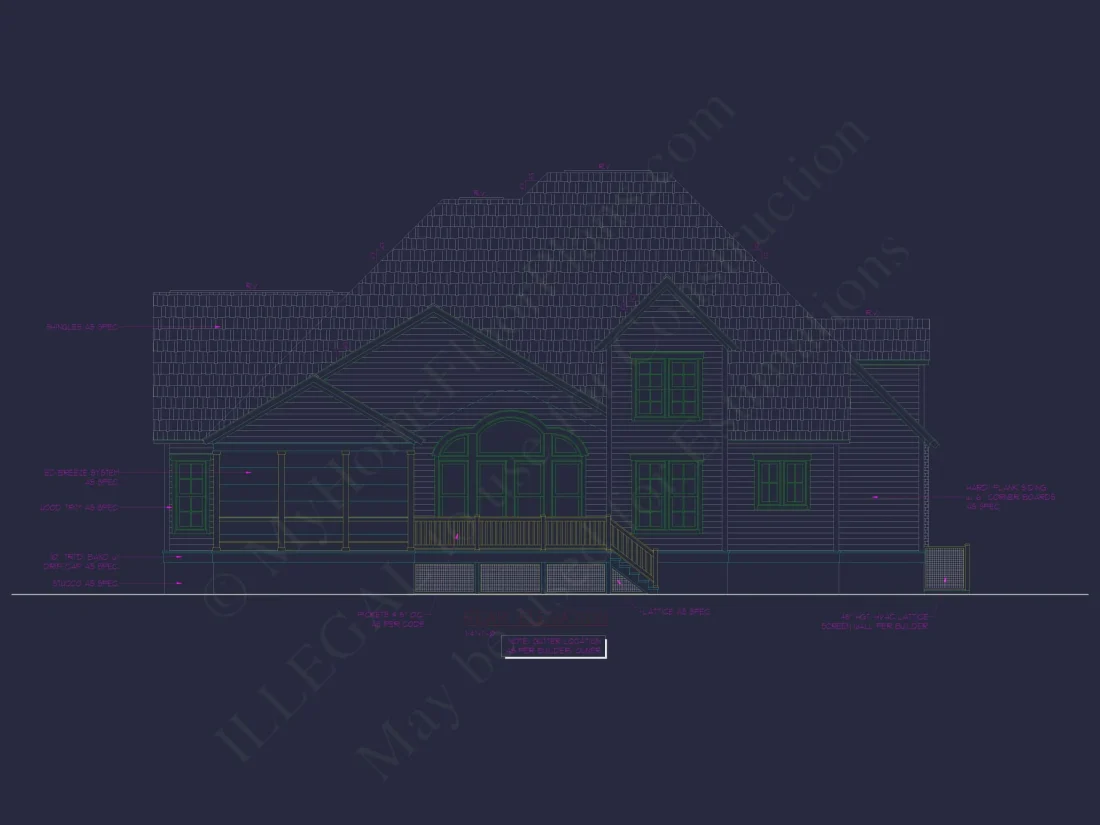 Spacious Home Plan with 2 Stories, 3 Bedrooms & CAD Designs