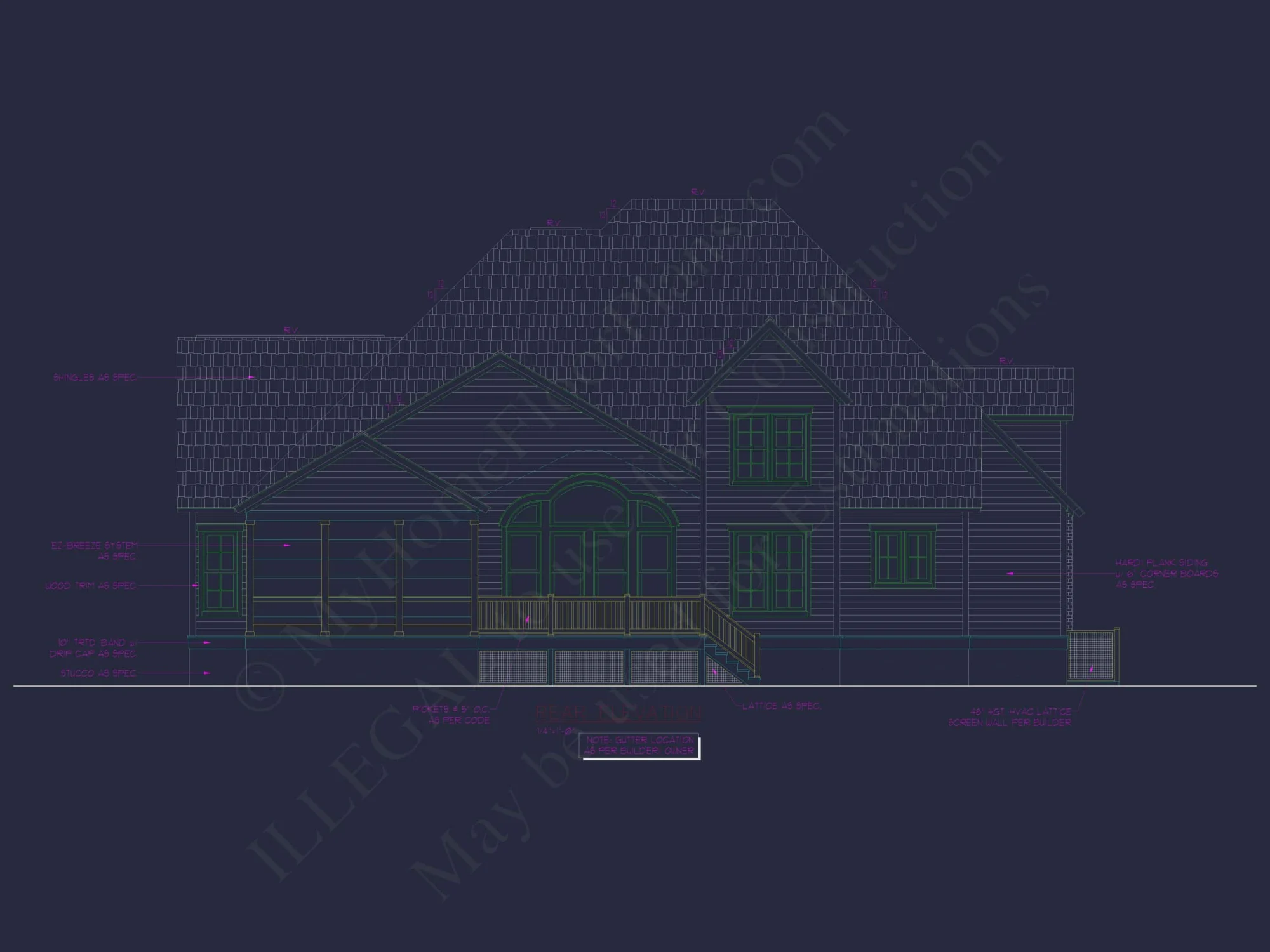 Spacious Home Plan with 2 Stories, 3 Bedrooms & CAD Designs