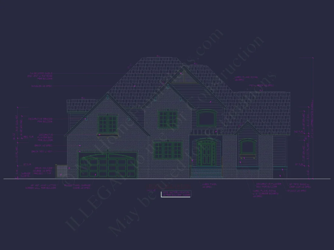 Spacious Home Plan with 2 Stories, 3 Bedrooms & CAD Designs