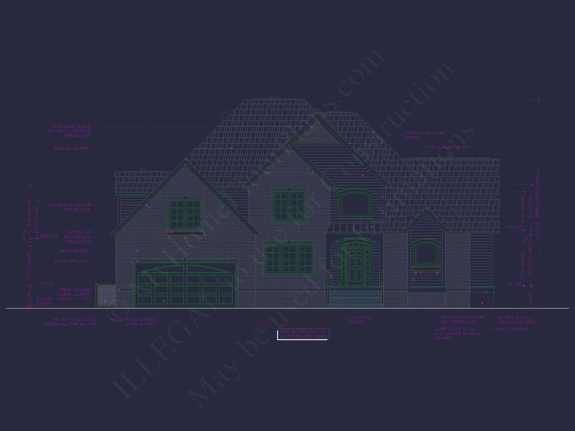 Spacious Home Plan with 2 Stories, 3 Bedrooms & CAD Designs